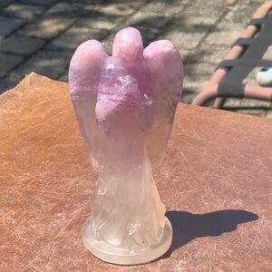 FLUORITE HAND CARVED ANGEL